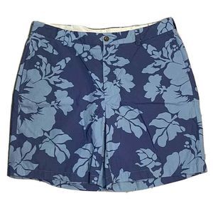 Brooks Brothers Men's Flat‎ Front Shorts Blue Floral Size W34